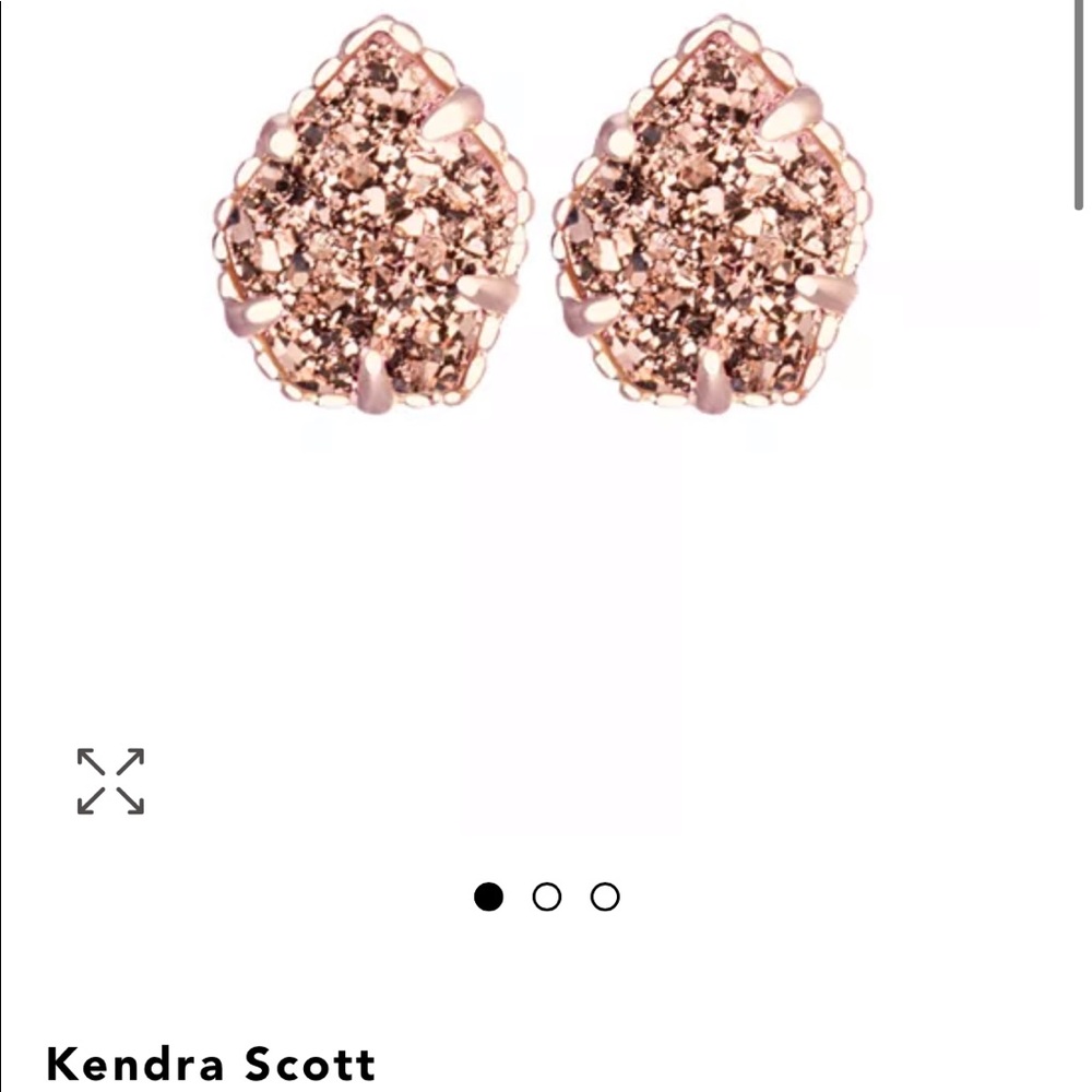 Kendra Scott Rose gold drusy stud